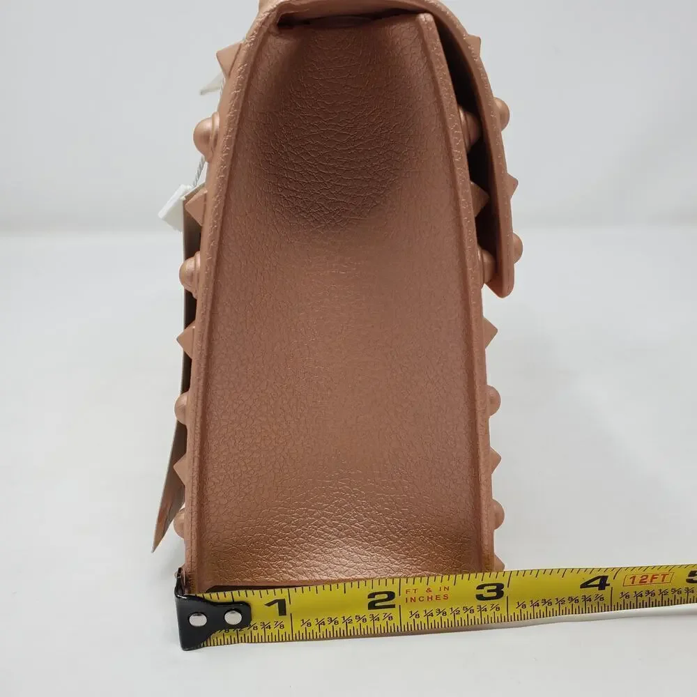 Wanted Rose Gold Studded Jelly Handbag NWT Rockstud Edgy Moto Y2K Punk